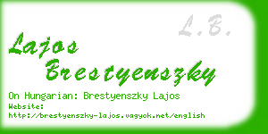 lajos brestyenszky business card
